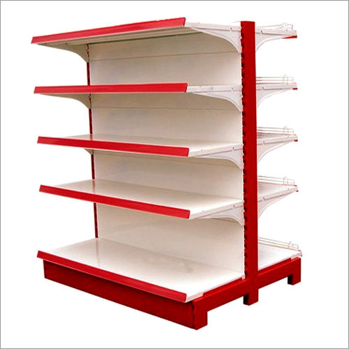 Double Sided Gondola Shelving Display Rack