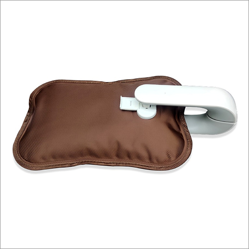 Electric Hot Water Bottle - Soft Touch Brown, Rectangular Shape | Easy to Use, Portable, Heats Up Within Minutes