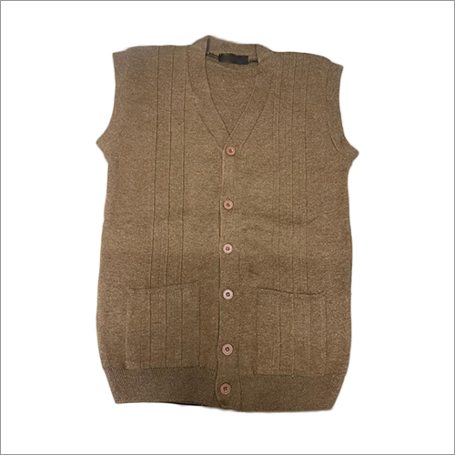Brown Mens  Woolen Sweater Vest