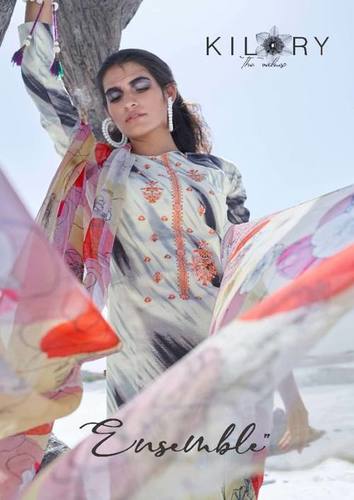 Ensemble Cambric Digital Printed Dress Wholeseller