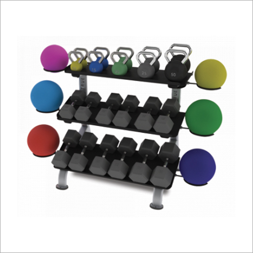 3-Tier Flat Tray Dumbbell Rack