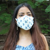 Herbal Dyed Printed Organic Cotton Face Masks