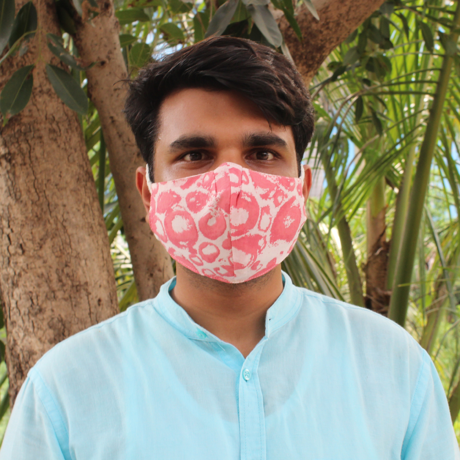 Herbal Dyed Printed Organic Cotton Face Masks