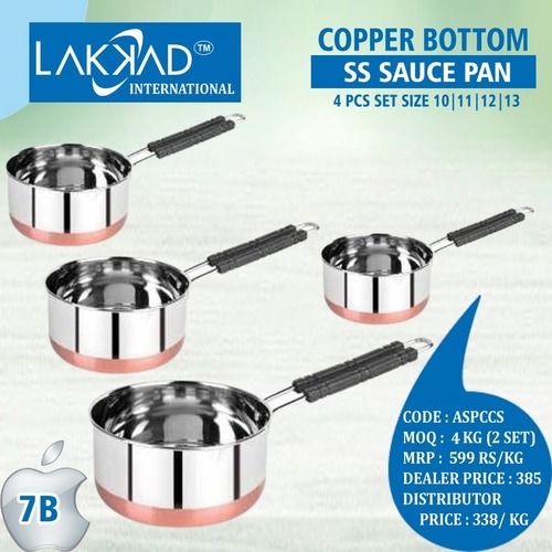 SS Sauce Pan Copper Bottom