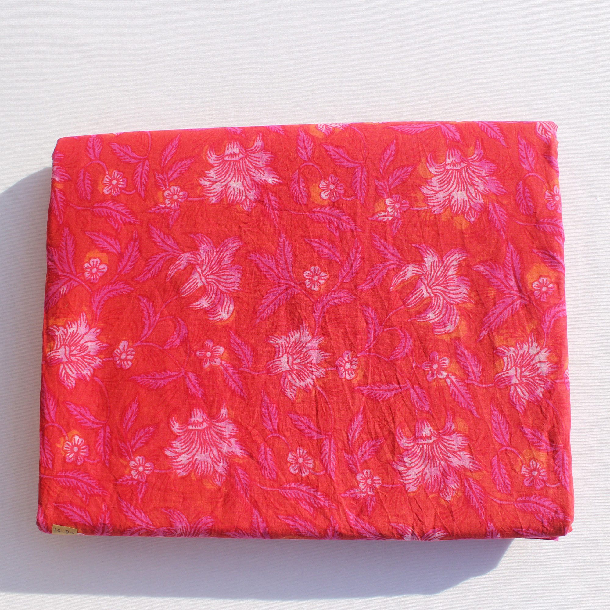 Floral  Barbie Pinkhand Block Print Fabric