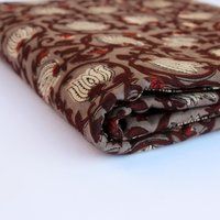 Hand Block  Burgundy Floral Print