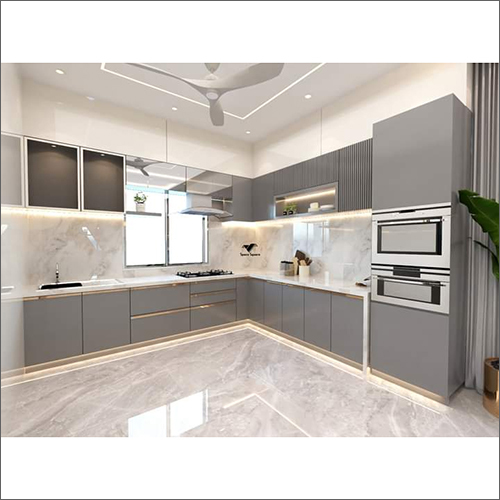 L Shaped Modular Kitchen Computer Design Services