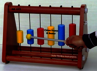 Chime Frame - Wooden 37cm X 27cm, Multicolour Chimes With Beater For Sensory Feedback