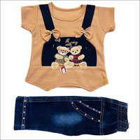 Girls Round Neck Top And Pant Set