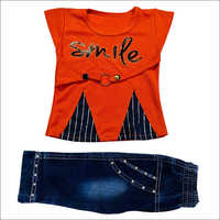 Girls Stylish Top And Pant Set