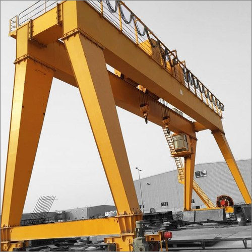 Double Girder Goliath Crane - Electric Power Supply, Yellow Color , Automatic Operation with Emergency Stop