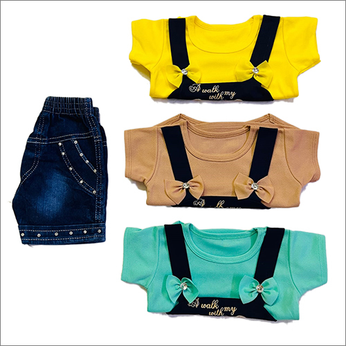 Girls Modern Top And Shorts Set