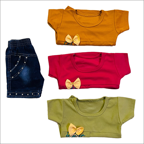Girls Stylish Top And Shorts Set