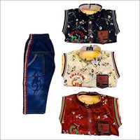 Kids Collar Neck Shirt And Pant Set