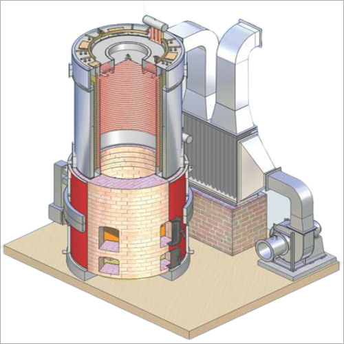 Metal Solid Fuel Fired Vertical Thermal Oil Heater With Cyclonic Combustor