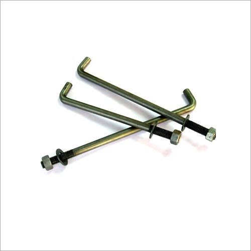 SS L Bolt - Stainless Steel, Hexagonal Head, Industrial Grade, Custom Sizes Available | Ideal for Plate Attachment and Lightweight Post Base Anchorage