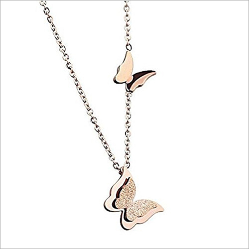 Ladies Double Butterfly Pendant