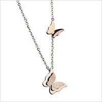 Ladies Double Butterfly Pendant