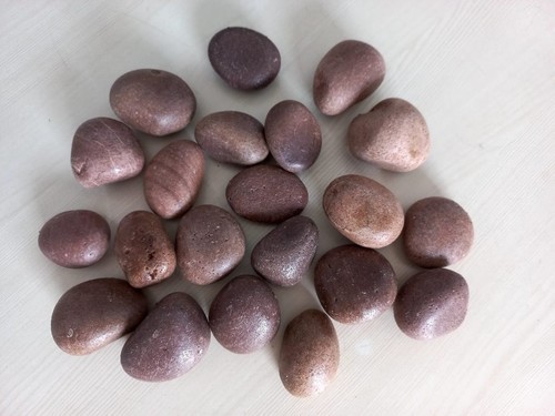 Round Stone Red Brown White Normal Coating Pebbles Stone Landscaping Garden Used Stone Solid Surface