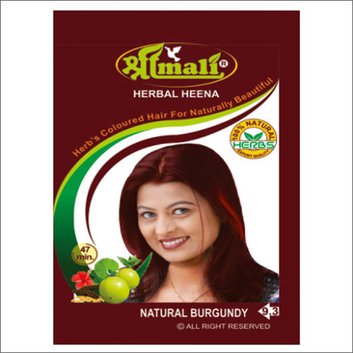 Long Lasting Color Natural Burgundy Mehndi Powder