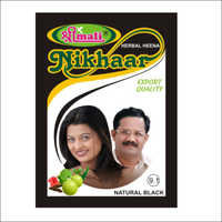 Natural Black Mehndi Powder - 100% Henna, 15 Grams, Box Containing 10 Packets, Long Lasting Color, All-natural Herbal Ingredients 