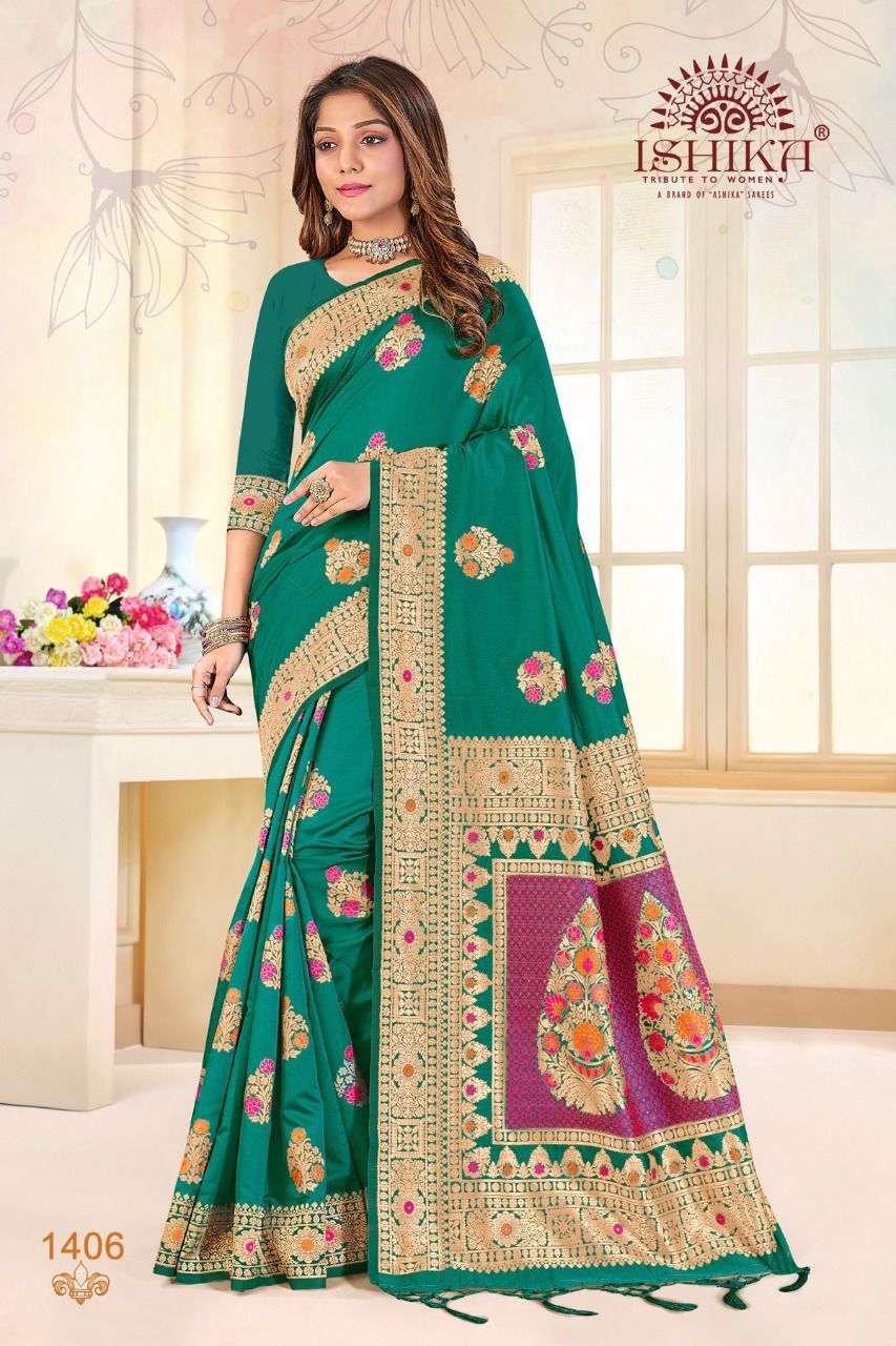 Butterfly Art Silk Designer Saree Set Supplier