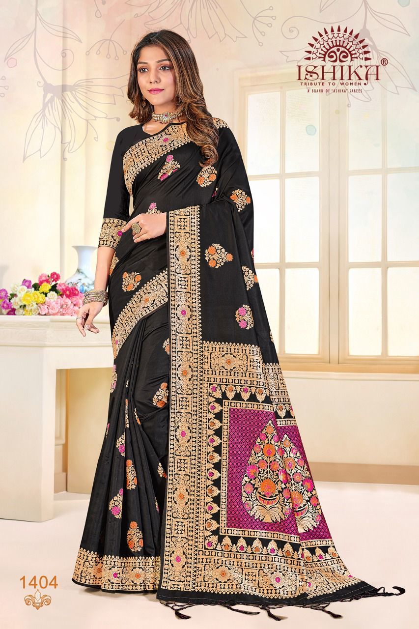 Butterfly Art Silk Designer Saree Set Supplier