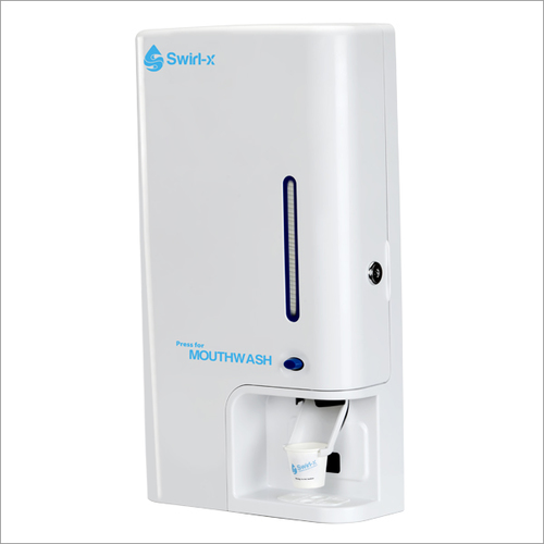 White Swirl-X Automatic Mouthwash Dispenser