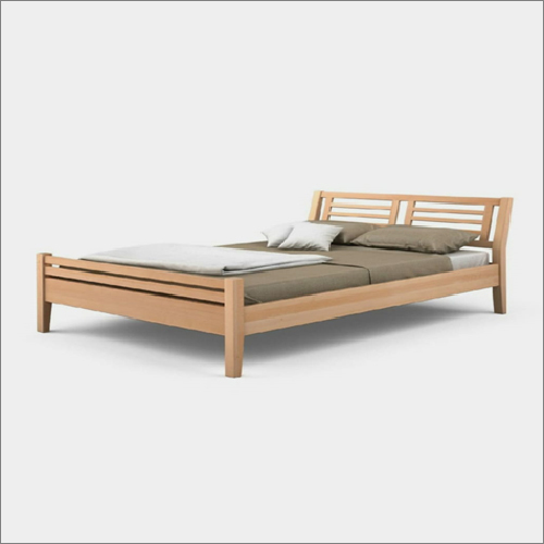 Teak Wood Modern Double Bed