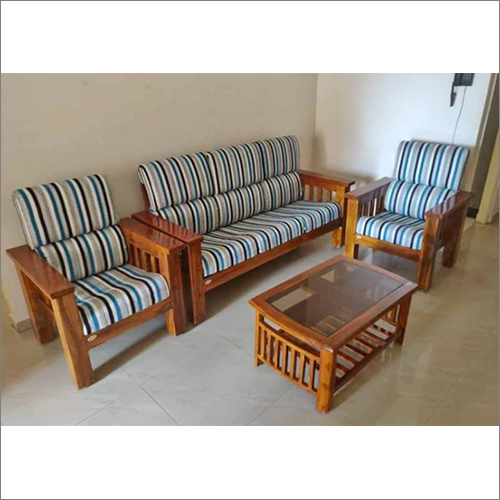Brown Fancy Teakwood Sofa Set
