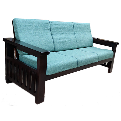 Dark Brown Teak Wood Designer Sofa