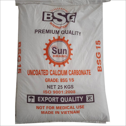 25 Kg Uncoated Calcium Carbonate Powder