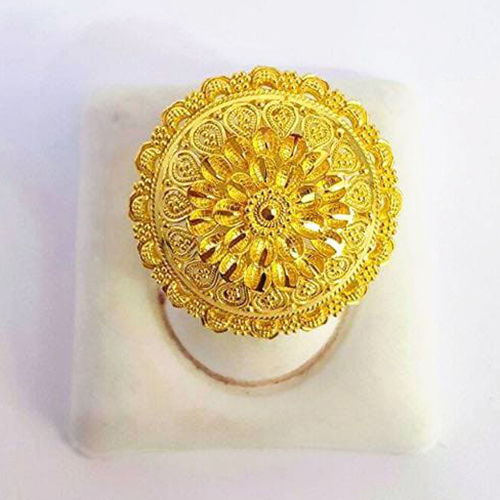 Gold Bridal Ring Design - South India Jewels | Gold cocktail ring, Gold ring  designs, Gold rings fashion