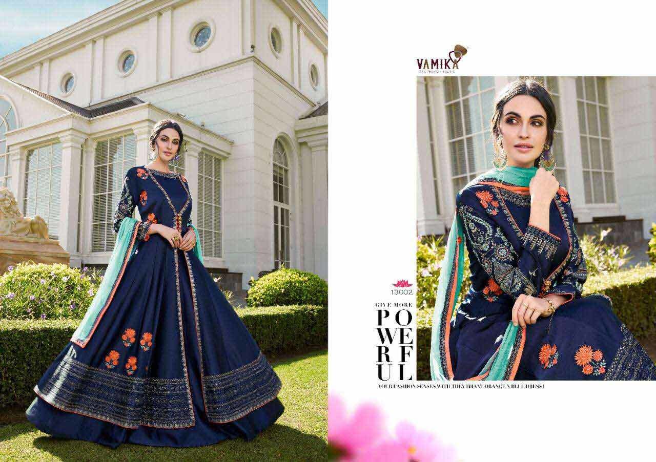 Elegant Ding Dong Silk Party Wear Long Gown Collection