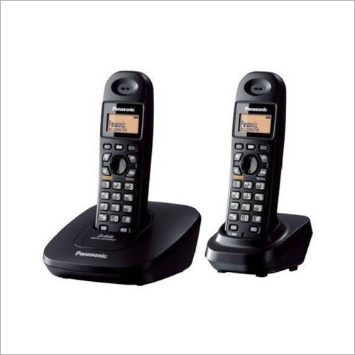 Black Panasonic Kx Tg3612Bx Cordless Phone
