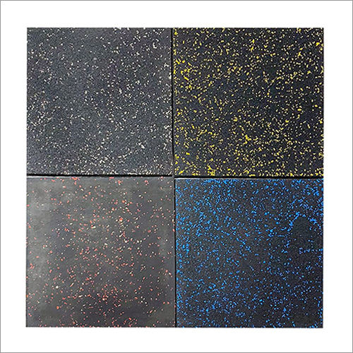 Square Black Rubber Flooring Tiles