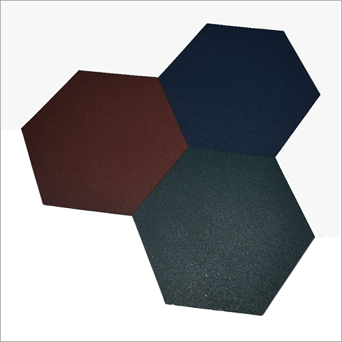 Hexagonal Rubber Flooring Tiles