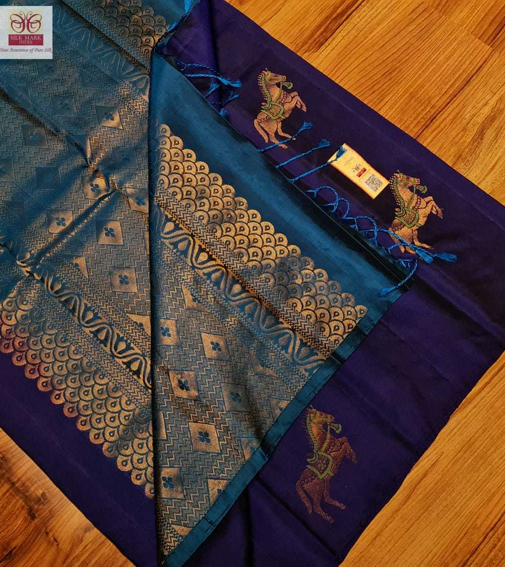 Kanjivaram Soft Silk Handwoven Saree