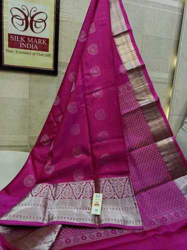 Kanjivaram Soft Silk Saree Silver Jarie