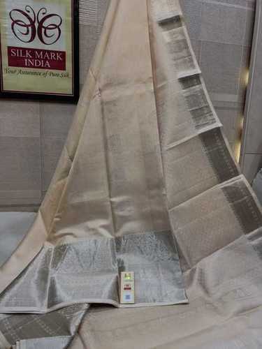 Silver Jarie Pure Kanjivaram Soft Silk