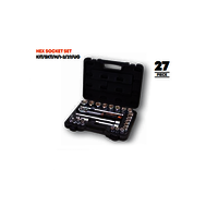 Hand Socket Sets Kit-skt In Blow Moulded Cases 27 Piece