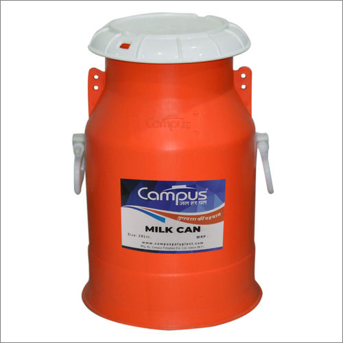 Orange 20 Litre Plastic Milk Can