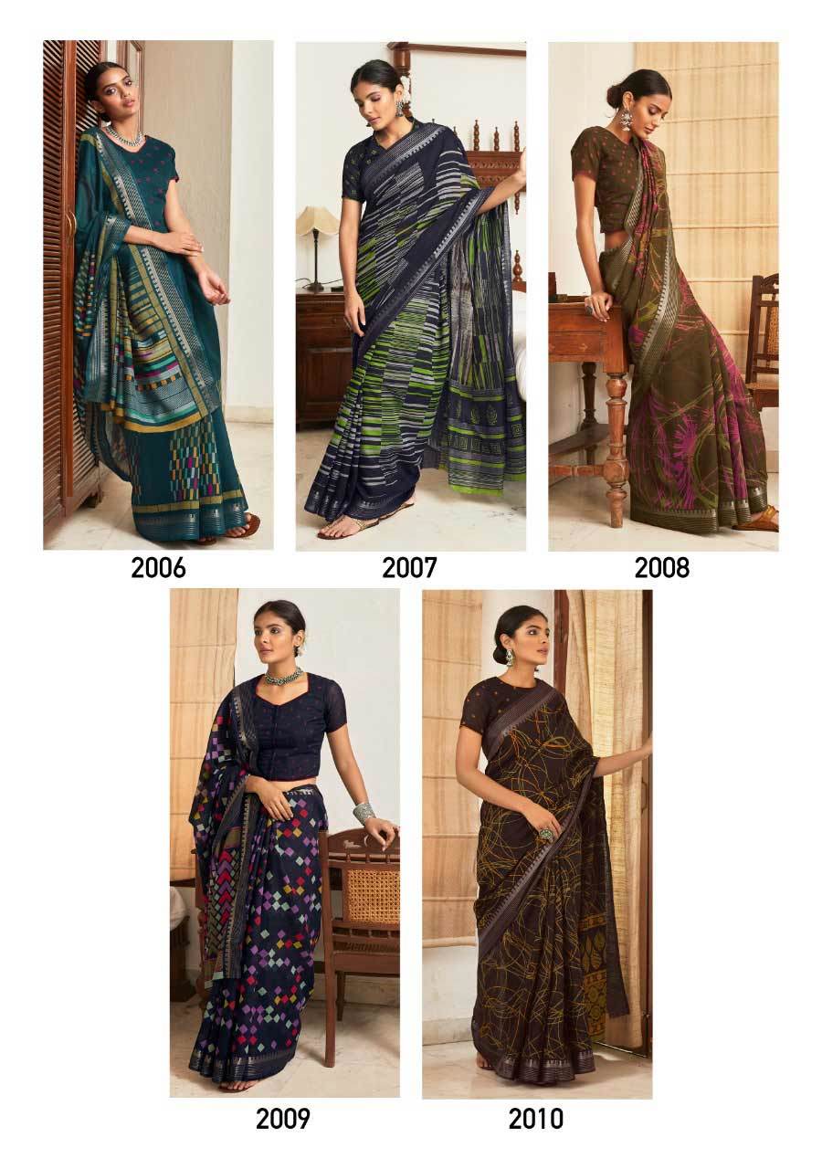 Paridhi Cotton Silk Zari Sarees Set Wholeseller