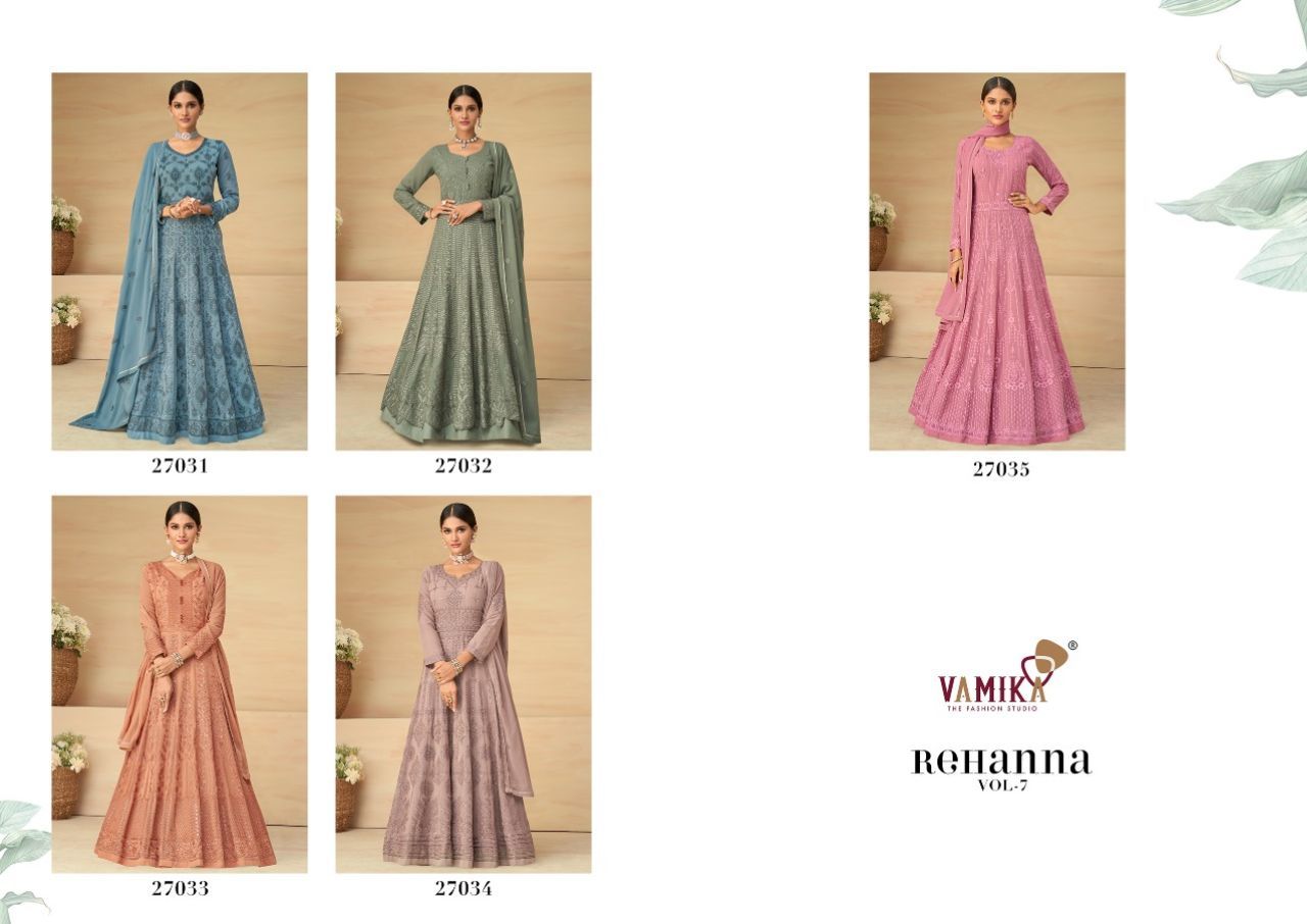 Rihana Vol  7 Designer Georgette Gown Apparels