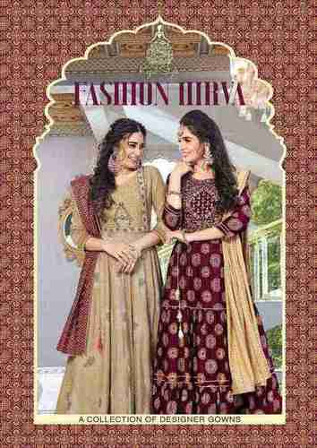 Fashion Hirva Vol 1 Designer Rayon Gown Catalogue