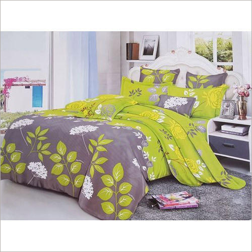 Multicolor Four Pillow Cover Printed Bed Sheet