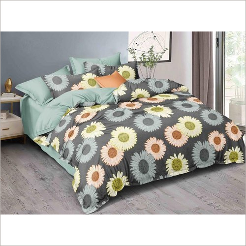 Multicolor Printed Double Bed Bed Sheet