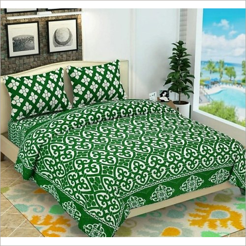 Multicolor Printed Velvet Bed Sheet