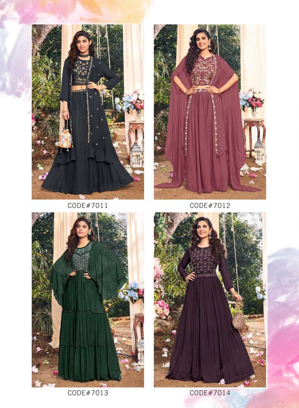 Nazar Vol 2 Pure Georgette Wedding Wear Gown Catalog Set