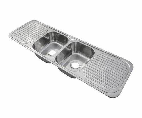 Double Bowl Kitchen Sink with Double Drainer